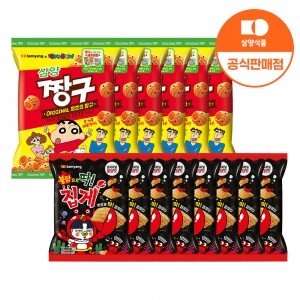 [삼양식품] 짱구 115g 6개 + 불닭으로딱!집게 70g 8개