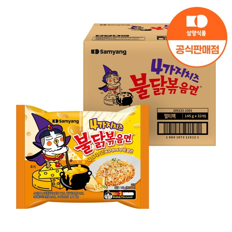 삼양식품 (주),[삼양식품] 4가지치즈불닭볶음면 145g x 32입